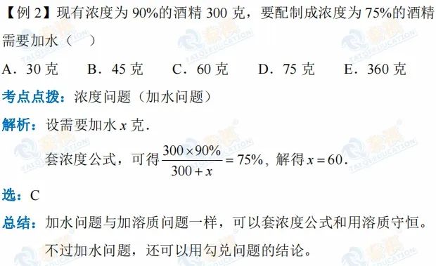 【管綜數(shù)學(xué)】應(yīng)用題中濃度問題的3類必考題型，快收藏!